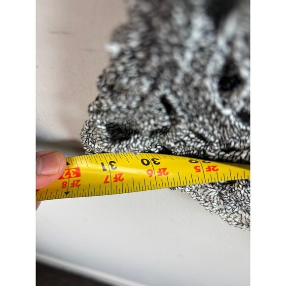 Alberto Makali Womens Crochet Knit Poncho Top Gray Boho Cover Up Size S/M - Picture 2 of 7